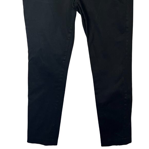 Michael Kors Pants Womens Size 8 Black Twill Ankle Mid Rise Pockets Logo Stretch - Picture 4 of 8